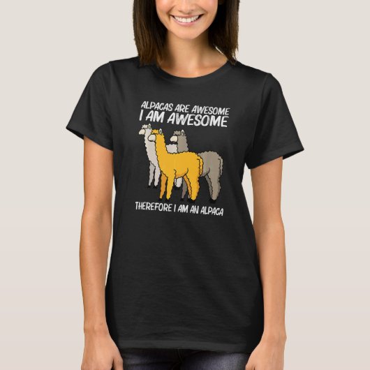 Alpaca For Men Women Camelid Mammal Animal T-shirt (Voorkant)