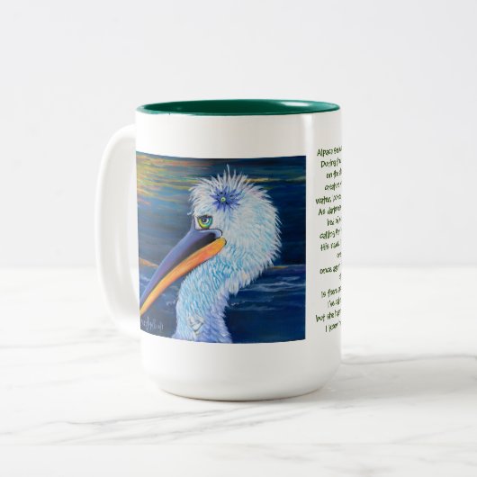 Alpaca Friend-Petunia met mok van verhalen (Voorkant links)