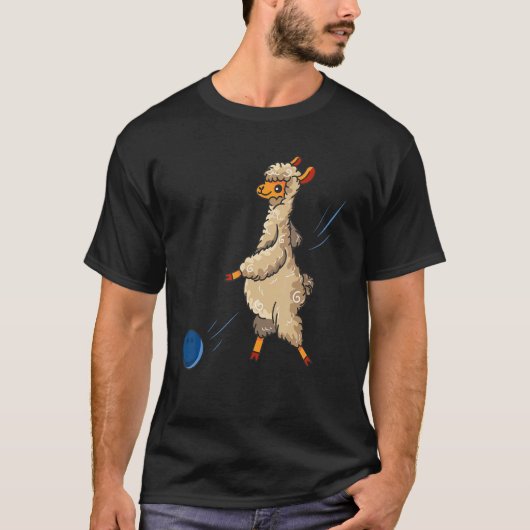 Alpaca Funny Bowler Sport Bowling llama T-shirt (Voorkant)