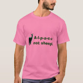 Alpaca, geen schaap. t-shirt (Voorkant)