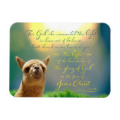 Alpaca Gold Blauwgroen Bijbelvers Fotomagneet Magneet (Horizontaal)