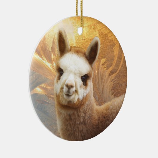 Alpaca Gold Chirstmas Ornament (Rechts)