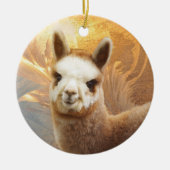 Alpaca Gold Chirstmas Ornament (Voorkant)