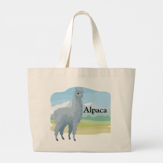 Alpaca Grote Tote Bag (Achterkant)