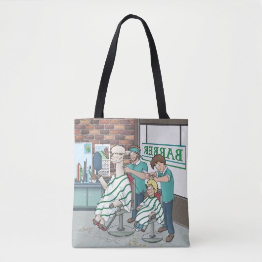 Alpaca haarstijl tote bag (Voorkant)