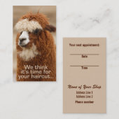 Alpaca haarstylist afsprakenkaartje (Voorkant / Achterkant)