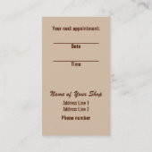 Alpaca haarstylist afsprakenkaartje (Achterkant)