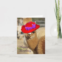 Alpaca Happy Birthday-kaarten Kaart