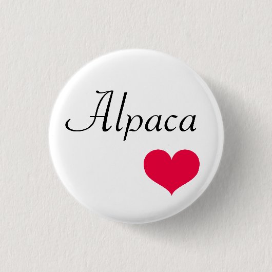 Alpaca-hart Ronde Button 3,2 Cm (Voorkant)