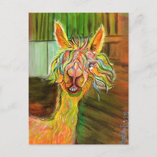 Alpaca - Hilda briefkaart (Voorkant)
