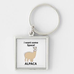 Alpaca Ik wil wat ruimte Funny Alpaca Sleutelhanger