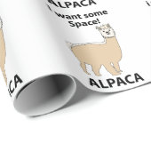 Alpaca Ik wil wat ruimte Grappige Alpaca Cadeaupapier (Rol Hoek)