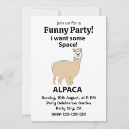 Alpaca Ik wil wat ruimte Grappige Alpaca Kaart