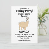 Alpaca Ik wil wat ruimte Grappige Alpaca Kaart (Staand voorkant)