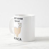 Alpaca Ik wil wat ruimte Grappige Alpaca Koffiemok (Voorkant links)