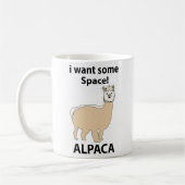 Alpaca Ik wil wat ruimte Grappige Alpaca Koffiemok (Links)