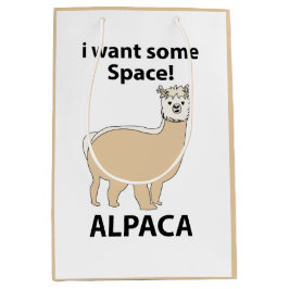 Alpaca Ik wil wat ruimte Grappige Alpaca Medium Cadeauzakje