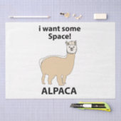 Alpaca Ik wil wat ruimte Grappige Alpaca Tissuepapier (Craft)