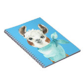 Alpaca in een Blauwe Bandana Notitieboek (Rechterzijde)