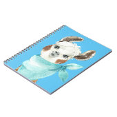 Alpaca in een Blauwe Bandana Notitieboek (Linkerzijde)
