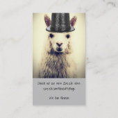 Alpaca in een slokdarm visitekaartje (Achterkant)