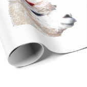 Alpaca in kerstcadeaupapier voor kerstcadeautjes cadeaupapier (Rol Hoek)