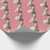 Alpaca inpakpapier voor meisje (Hoek)