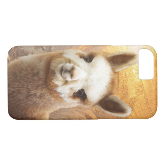 Alpaca iPhone 7 Hoesje glimlachen (Achterkant (Horizontaal))