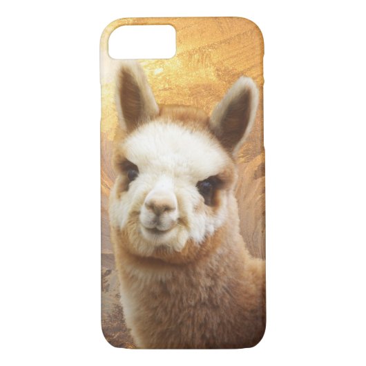 Alpaca iPhone 7 Hoesje glimlachen (Achterkant)
