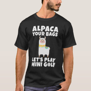 Alpaca je tassen laat Mini Golf spelen T-shirt