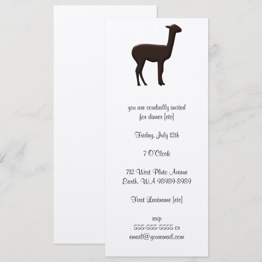 Alpaca Kaart (Voorkant / Achterkant)