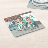 Alpaca kapsel kartonnen onderzetters (Schuin)