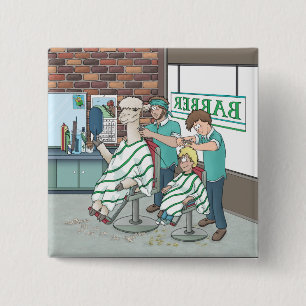 Alpaca kapsel vierkante button 5,1 cm