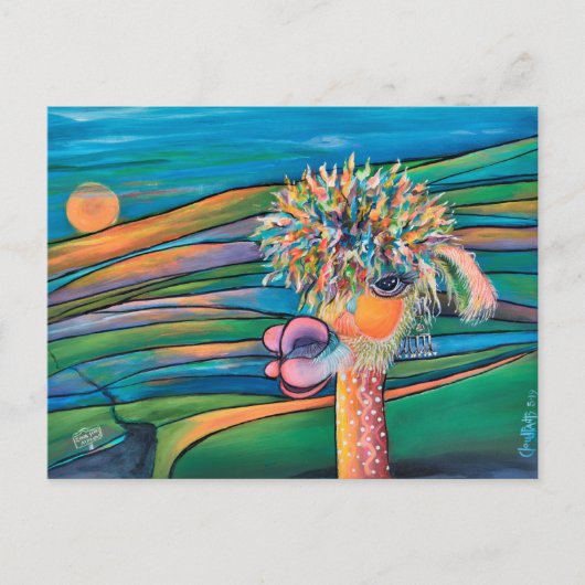 Alpaca Kathleen briefkaart (Voorkant)