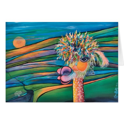 Alpaca - Kathleen-briefkaart (Voorkant Horizontaal)