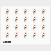 Alpaca Kerst Ronde Sticker Envelope Zegel (Vel)