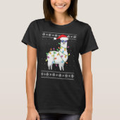 Alpaca kerstboom Funny Ugly KerstSweate T-shirt (Voorkant)