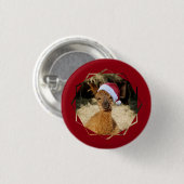 Alpaca kerstButtonnen Ronde Button 3,2 Cm (Voorkant /achterkant)