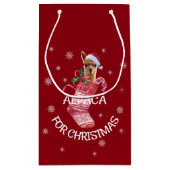 Alpaca kerstcadeau klein cadeauzakje (Achterkant)