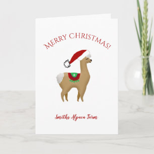 Alpaca kerstkaart feestdagen kaart