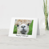 Alpaca kerstkaart kaart (Voorkant)