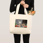 Alpaca Kerstmis Grote Tote Bag (Voorkant (product))
