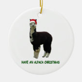 Alpaca Kerstmis Keramisch Ornament (Voorkant)