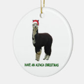 Alpaca Kerstmis Keramisch Ornament (Links)