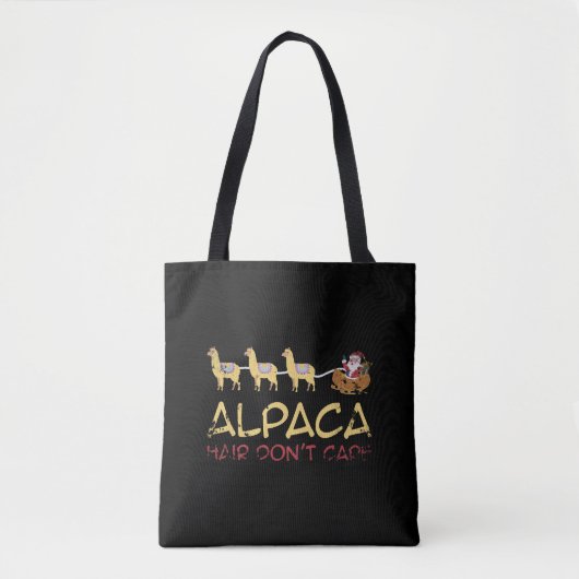 Alpaca Kerstmis Kerstmis Alpaca Lama Tote Bag (Voorkant)