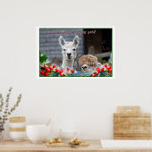 Alpaca Kerstmis Poster (Keuken)