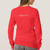 Alpaca Kerstmis T-Shirt (Achterkant)