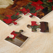 Alpaca kerstpuzzle met cadeaudoos legpuzzel (Zijkant)