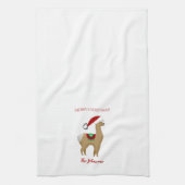 Alpaca Kerstvakantie Decor Keukenhanddoek (Verticaal)