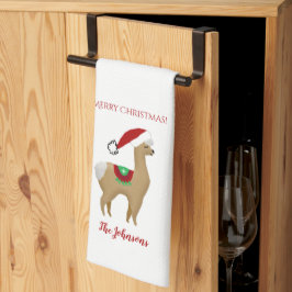 Alpaca Kerstvakantie Decor Keukenhanddoek